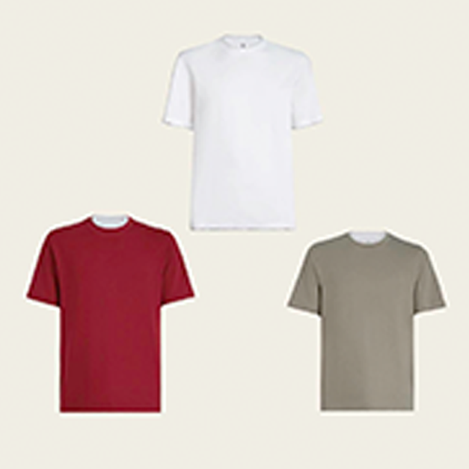 brunello cucinelli short sleeve cotton knit t-shirt